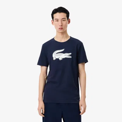 Lacoste Sport Ultra T-shirt Men's Navy Graphic Print Regular Fit Gbo1761 In Blue