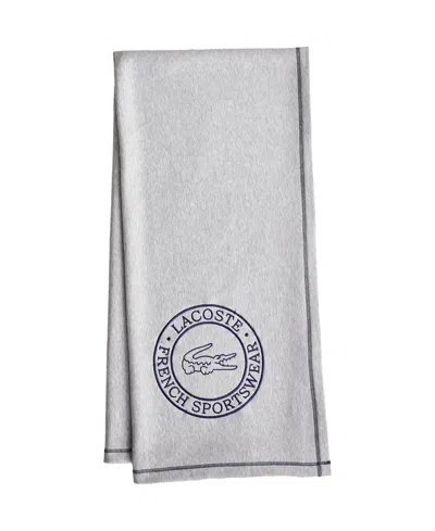 Lacoste Sportswear Cotton Throw, 50" X 70" In Gray