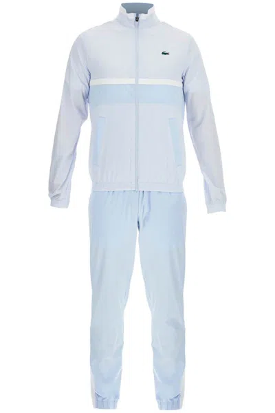 Lacoste Sporty Patchwork Jumpsuit In Blue