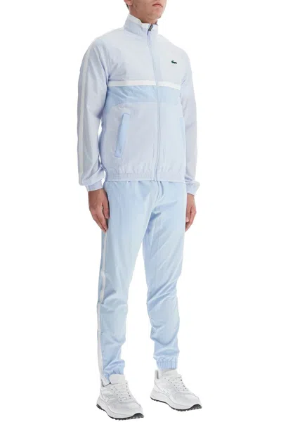 Lacoste Sporty Patchwork Jumpsuit In Blue