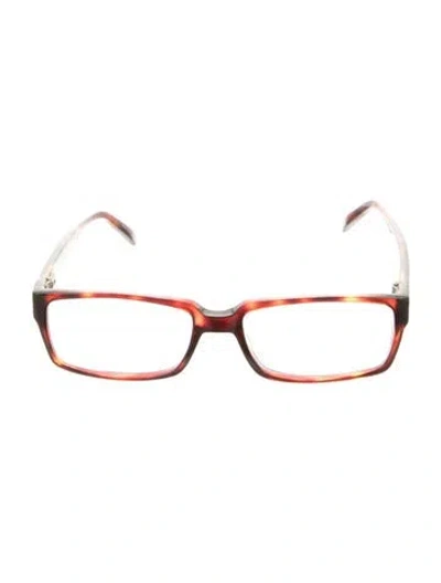 Pre-owned Lacoste Square Eyeglasses In Brown