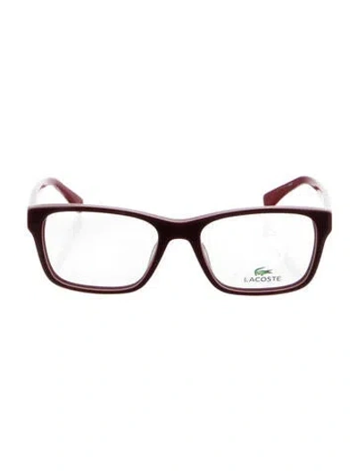 Pre-owned Lacoste Square Eyeglasses In Red
