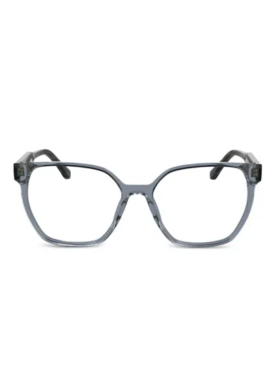 Lacoste Square-frame Logo Glasses In Blue