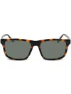 Lacoste Casual Elegance 56mm Rectangular Sunglasses In Black