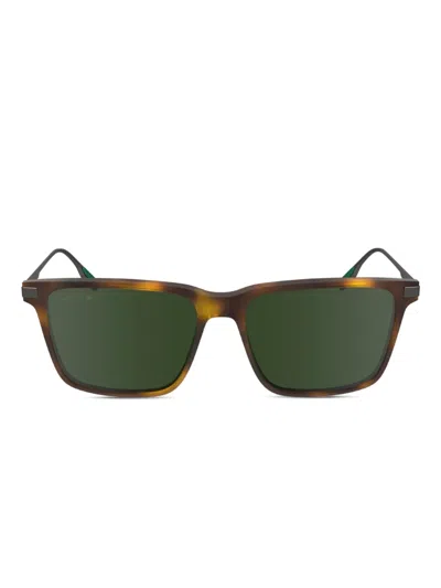 Lacoste Square-frame Sunglasses In Brown