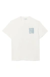 Lacoste Stencil Classic Fit Graphic T-shirt In White