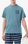 Lacoste Stencil Classic Fit Graphic T-shirt In Blue