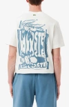 Lacoste Stencil Classic Fit Graphic T-shirt In White