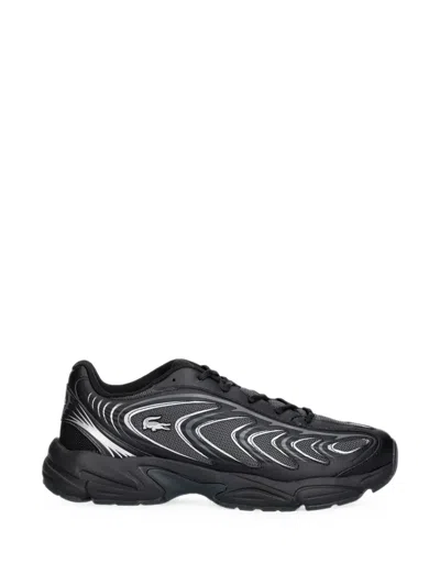 Lacoste Storm 96 3k Panelled Mesh-insert Sneakers In Black
