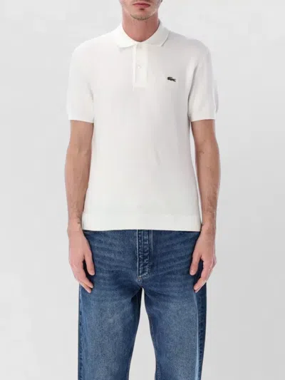 Lacoste Straight Fit Polo Shirt Short Sleeves In White