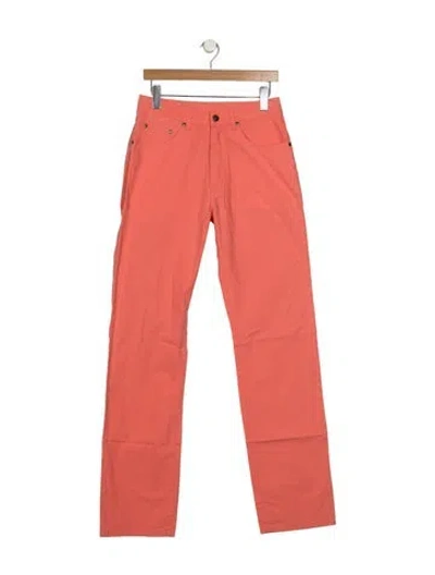 Pre-owned Lacoste Straight-leg Jeans W/ Tags In Pink