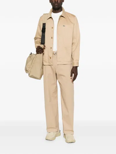 Lacoste Straight-leg Trousers In Neutral