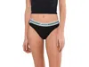 Lacoste Stretch Cotton String Briefs In Black
