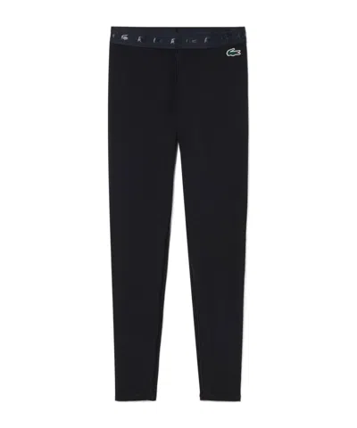 Lacoste Stretch Leggings In Black