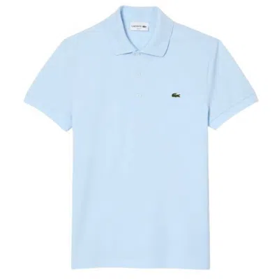 Lacoste Stretch Pique Short-sleeve Slim Fit Polo Shirt In Blue