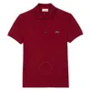 Lacoste Stretch Pique Short-sleeve Slim Fit Polo Shirt In Red