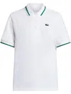 LACOSTE STRIPE-COLLAR UV-PROTECTIVE TENNIS POLO SHIRT