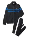 Lacoste Stripe-detail Tracksuit (set Of Two) In Black