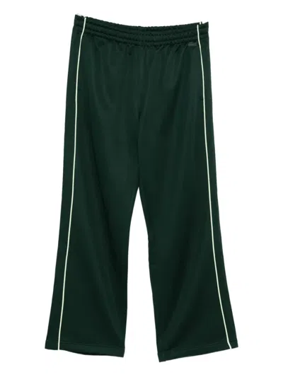 Lacoste Stripe-detailing Track Pants In Green