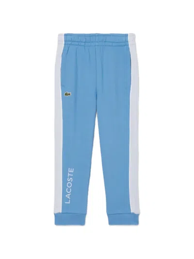 Lacoste Kids' Stripe Logo Track Pants In Blue