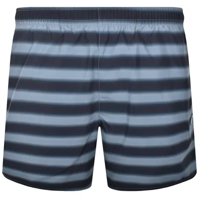 Lacoste Stripe Swim Shorts Blue