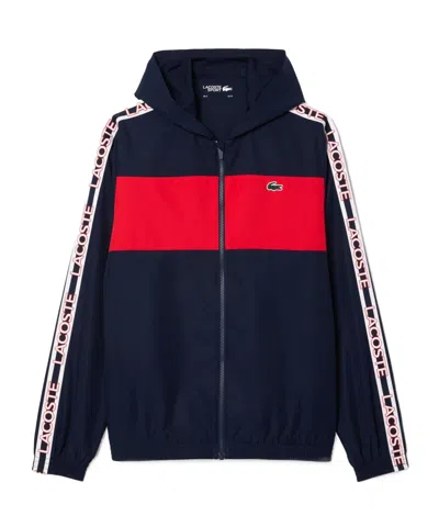 Lacoste Stripe Tennis Jacket In Multi