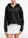 Lacoste Stripe Zip Jacket In Black