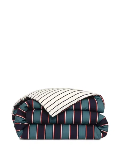 Lacoste Striped Bedding In Blue