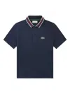 Lacoste Boys Petit Pique Polo Shirt In Blue
