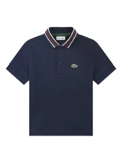 LACOSTE STRIPED COLLAR POLO SHIRT