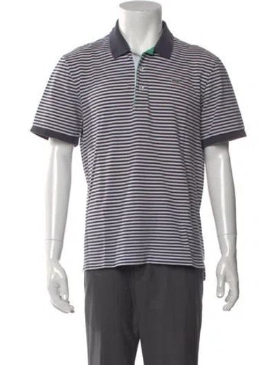 Pre-owned Lacoste Striped Collar Polo Shirt In Multi