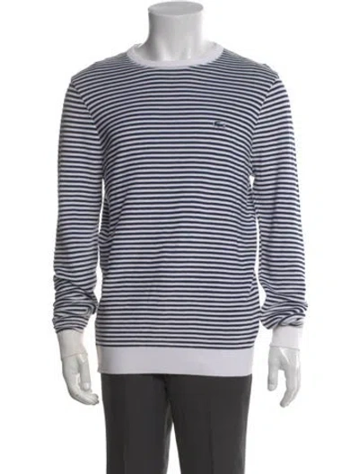 Pre-owned Lacoste Striped Crew Neck Pullover In Multi