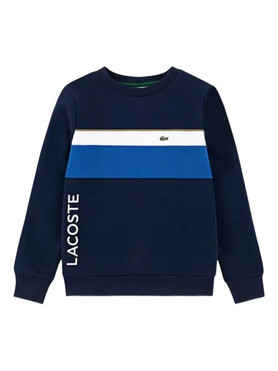 LACOSTE STRIPED LOGO SWEATER