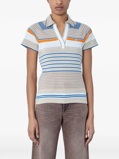 LACOSTE STRIPED POLO SHIRT