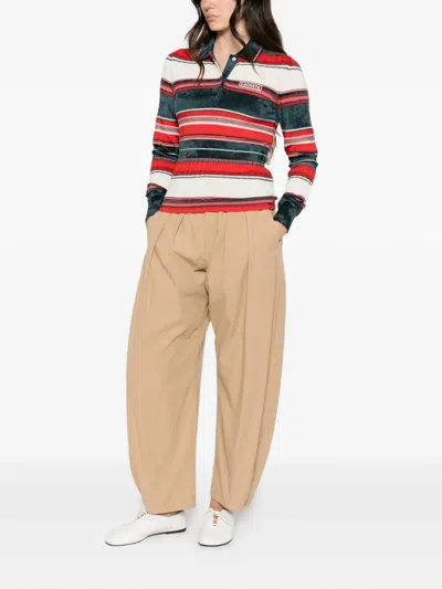 Lacoste Striped Polo Sweater In Multi