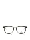 Lacoste Striped Rectangle-frame Glasses In Black