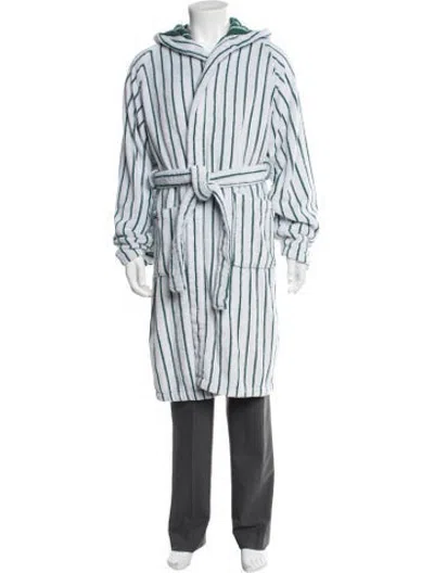 Pre-owned Lacoste Striped Robe In Blue