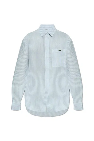 Lacoste Striped Shirt In Blue
