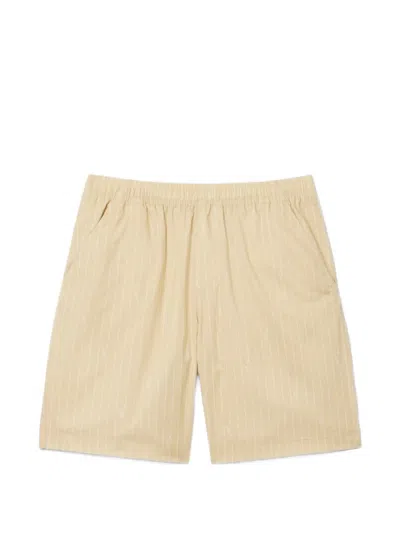 Lacoste Striped Shorts In Neutral