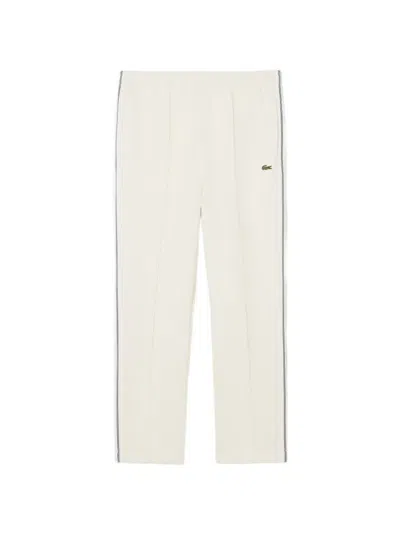 Lacoste Striped Track Pants In White