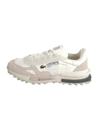 Pre-owned Lacoste Suede Athletic Sneakers In White