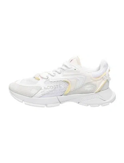 Pre-owned Lacoste Suede Athletic Sneakers In White