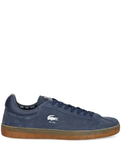Lacoste Suede Logo-detail Sneakers In Blue