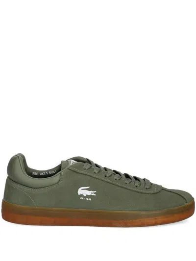 Lacoste Suede Logo-detail Sneakers In Green