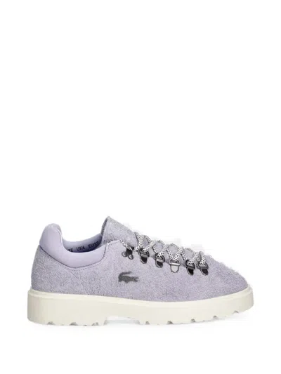 Lacoste Suede Logo-plaque Sneakers In Purple