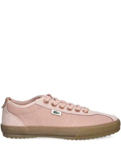 Lacoste Suede-panel Sneakers In Pink