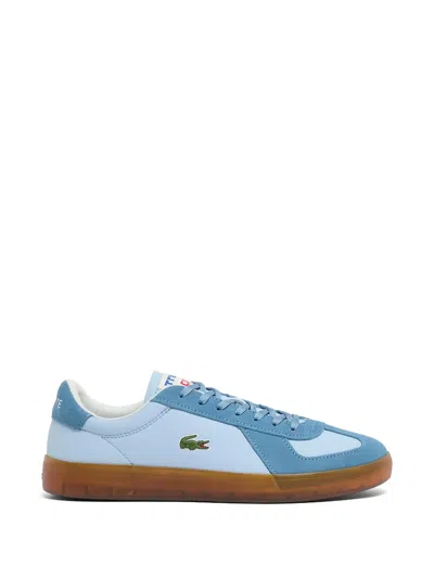 Lacoste Suede Panelled Sneakers In Blue