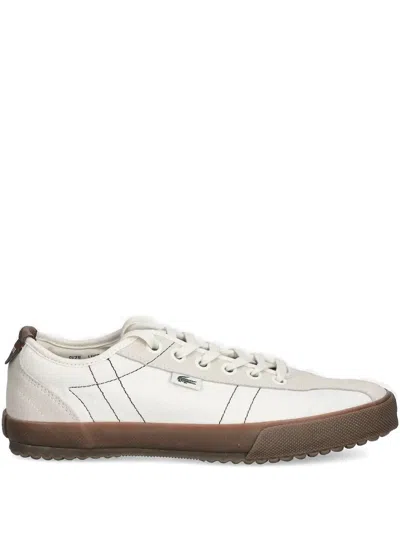 Lacoste Suede-panelled Sneakers In Gray