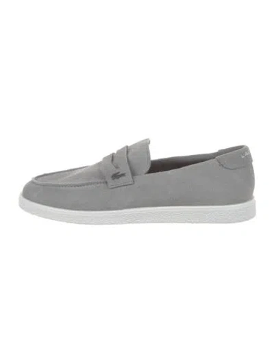 Pre-owned Lacoste Suede Sneakers In Gray