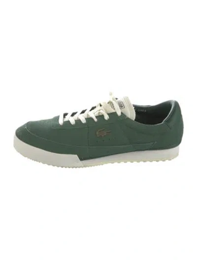 Pre-owned Lacoste Suede Sneakers In Green